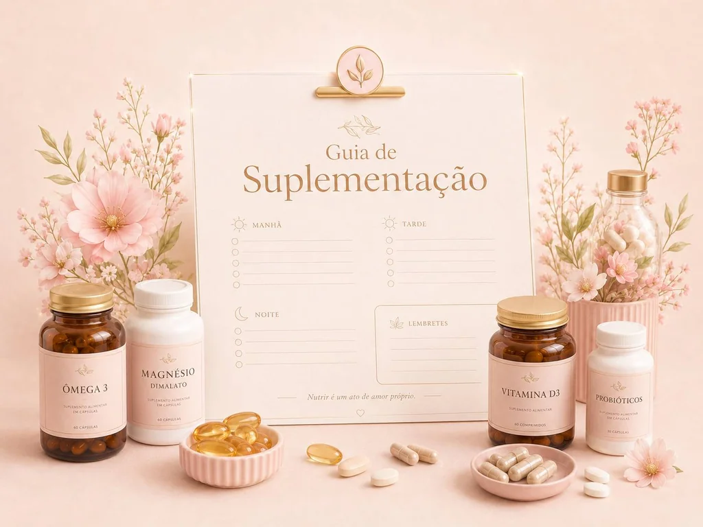 Guia de Suplementação — ômega 3, magnésio, vitamina D3 e probióticos