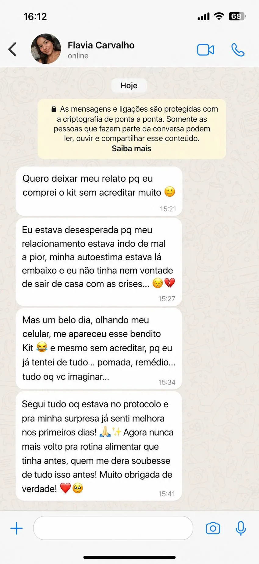 Depoimento Flávia Carvalho